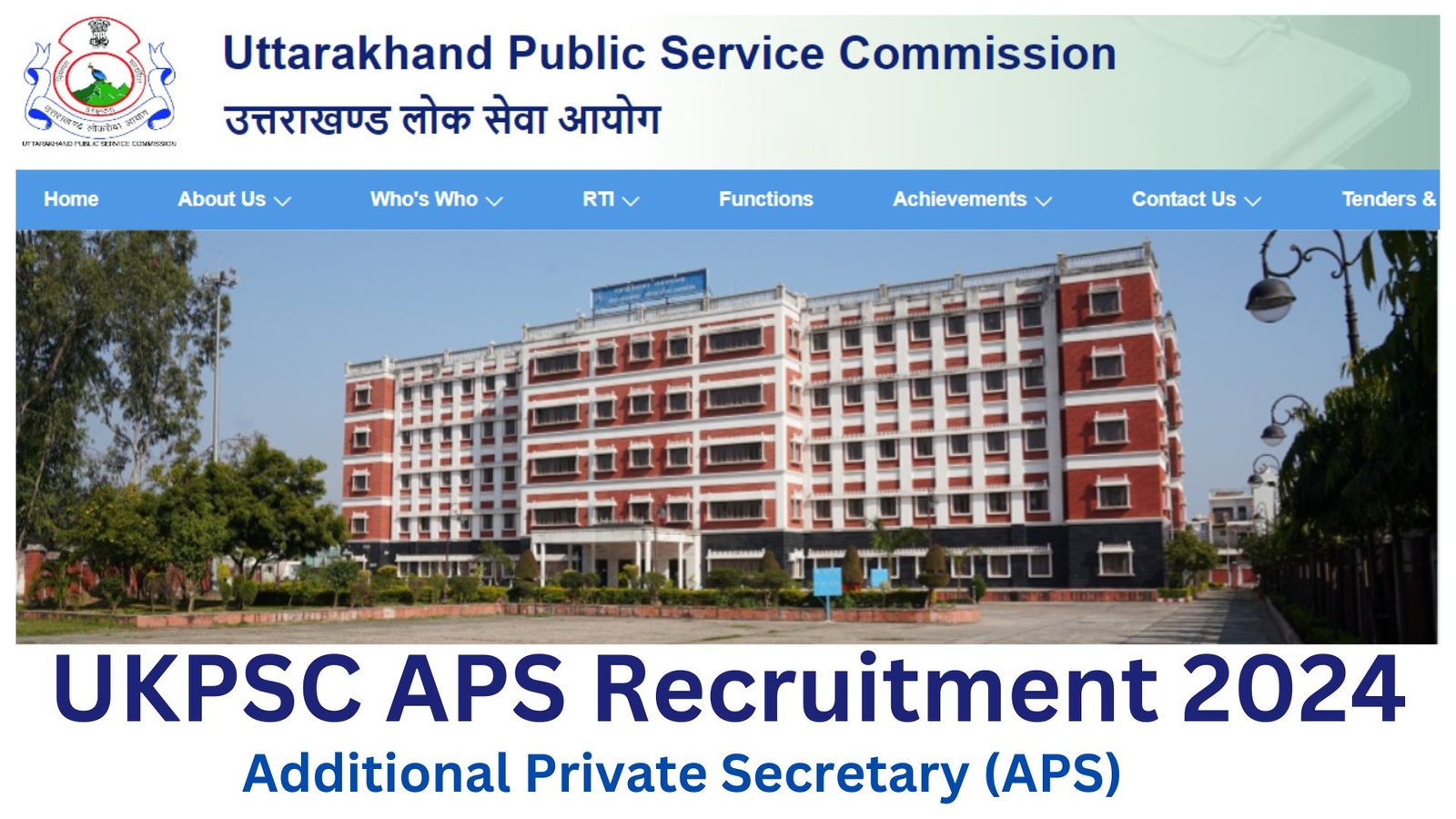 UKPSC APS Recruitment 2024