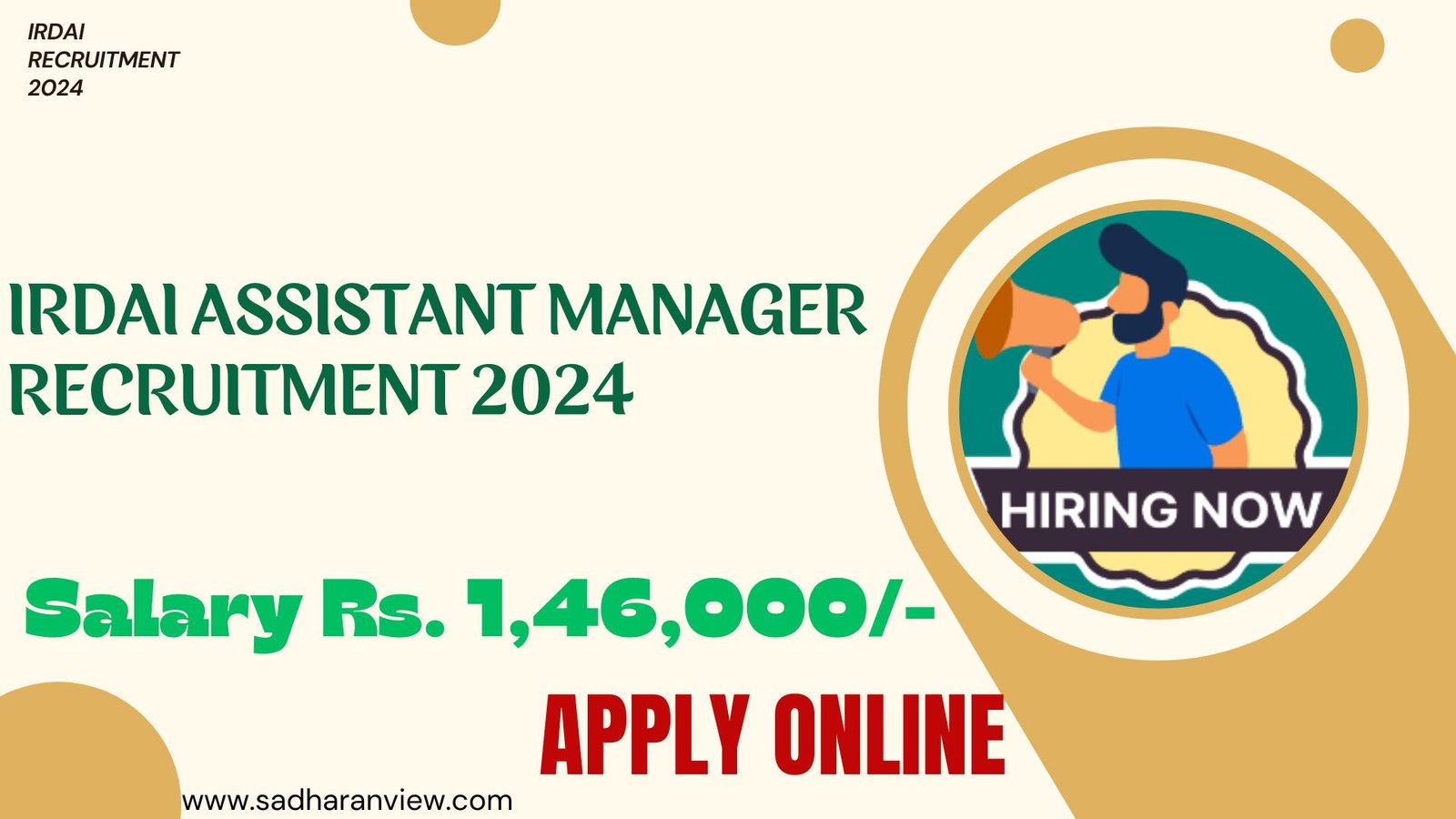 IRDAI Assistant Manager Recruitment 2024
