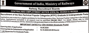 RRB NTPC POST 2024