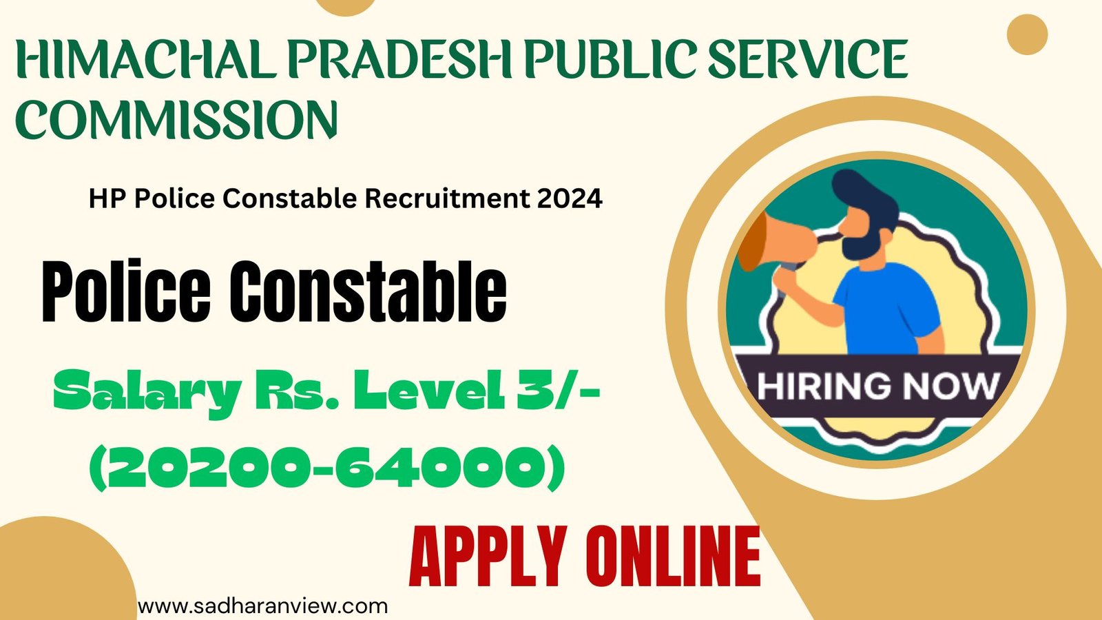 HP Police Constable Recruitment 2024