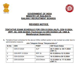 RRB JE Admit Card